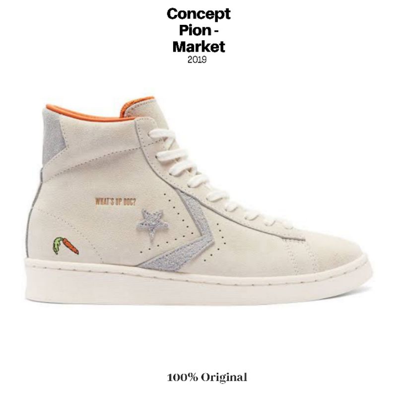 Converse x Bugs Bunny Pro Leather HI Natural Ivory/Egret/Grey