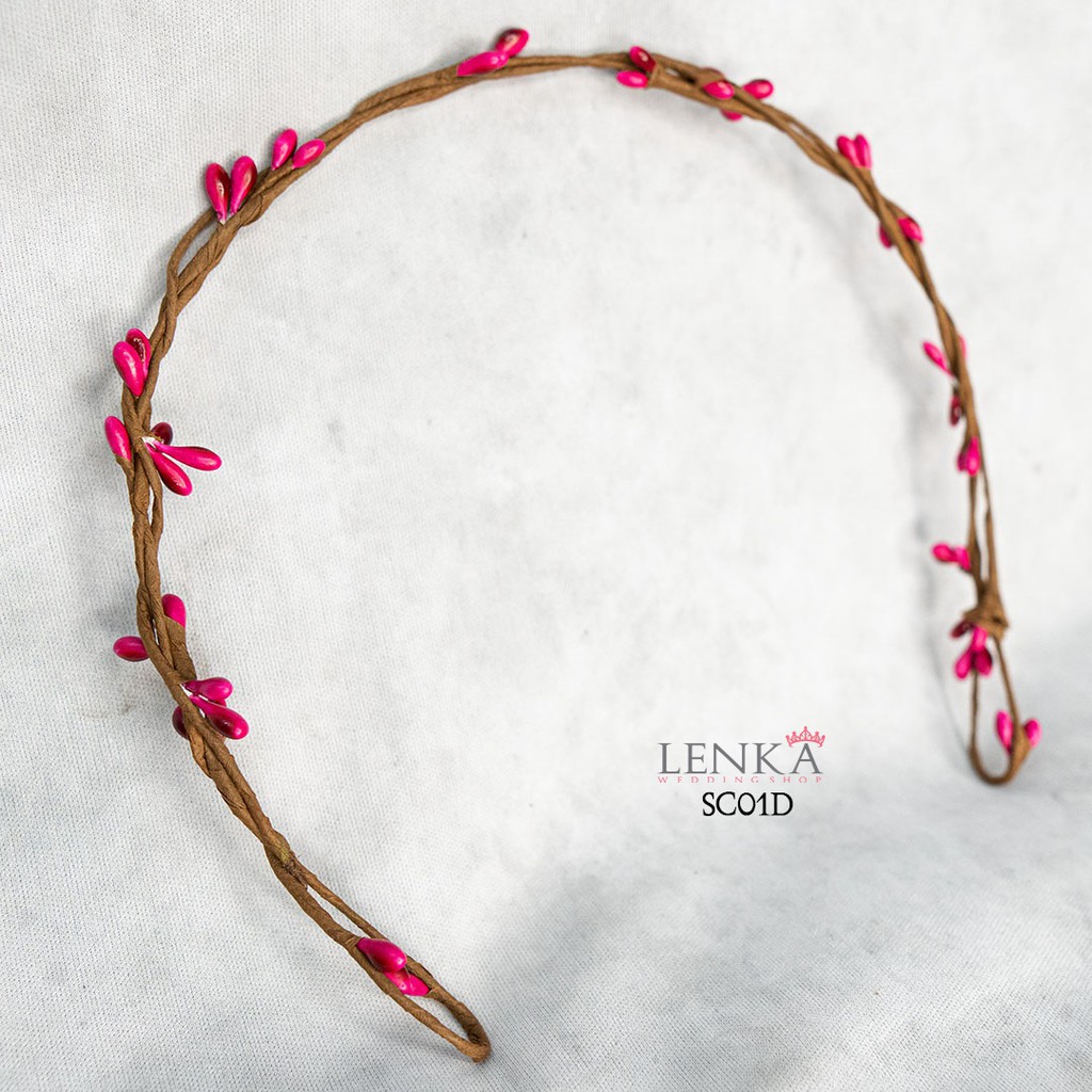 LENKA FLOWER CROWN BRIDAL PESTA AKSESORIS RAMBUT PENGANTIN ANAK SC01D