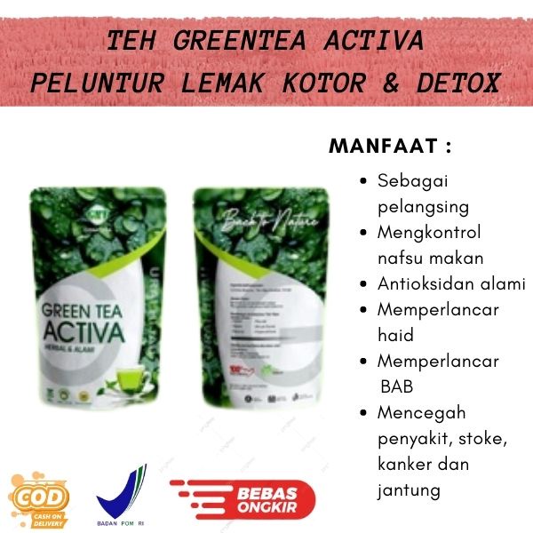 

LANGSING ALAMI !!! DETOX ALAMI PELUNTUR LEMAK KOTOR GREEN TEA ACTIVA VARIAN URAI ∣ TEH PELANGSING AMAN UNTUK BUSUI ∣ TEH DIET ALAMI Slim Tea Detox