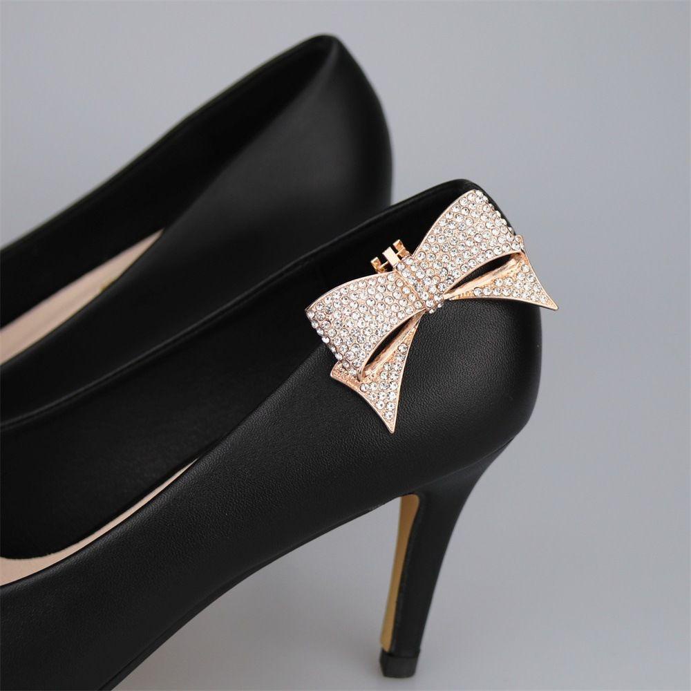 1Pc Shoe Decorations Clip Shiny Rhinestone Charm Buckle High Heel Shoes Clamp Wedding Accessories For Women