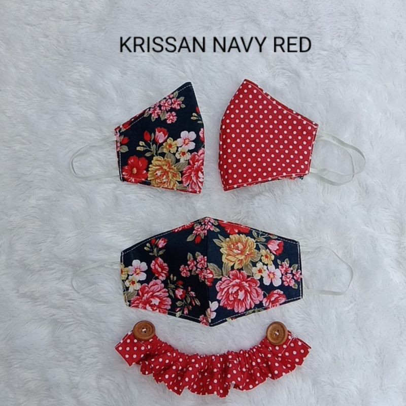 MASKER HIJAB DAN KONEKTOR / MASKER HIJAB BONUS KONEKTOR EDISI MERAH DAN  MAROON