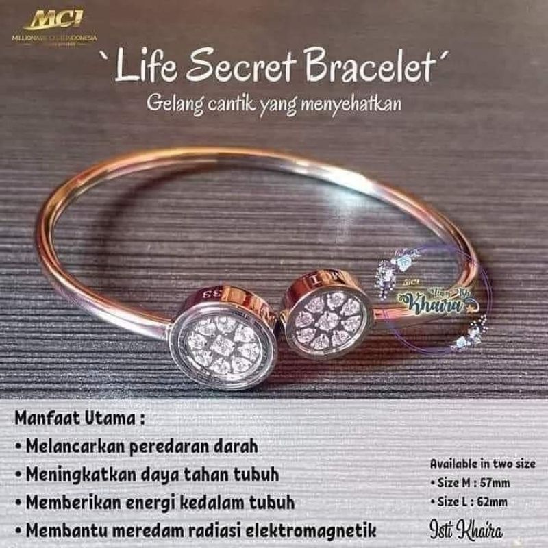 Gelang LSB silver _ Gelang Kesehatan MCI _ Bracelet MCI