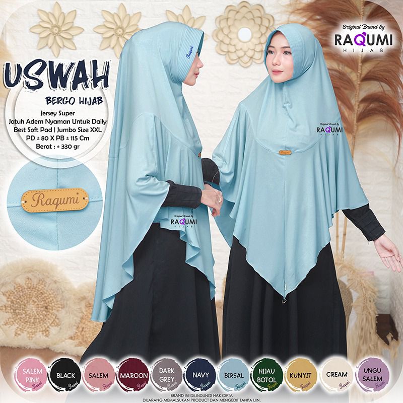Uswah Bergo Hijab By Raqumi