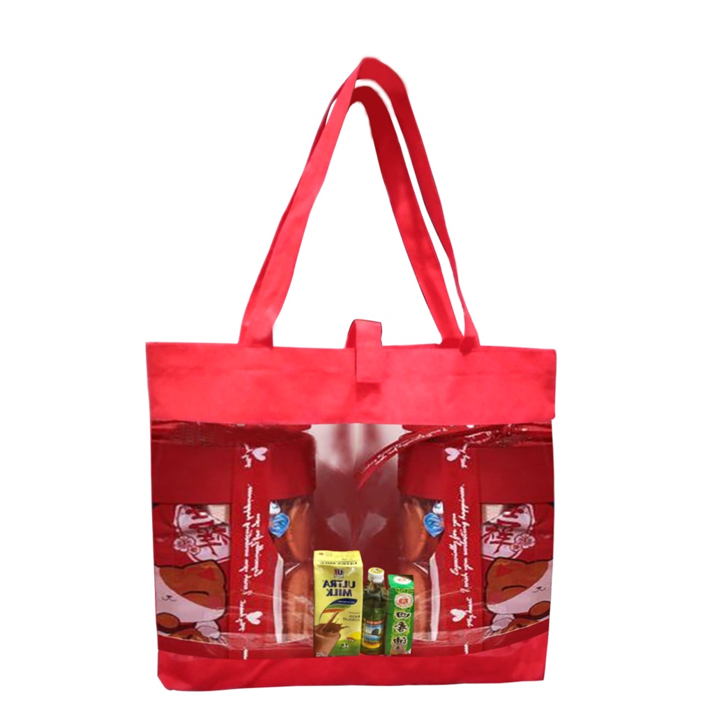 Tas Totebag Souvenir Pernikahan Wedding Tas Kain Spunbond 30x40 Godie Bag