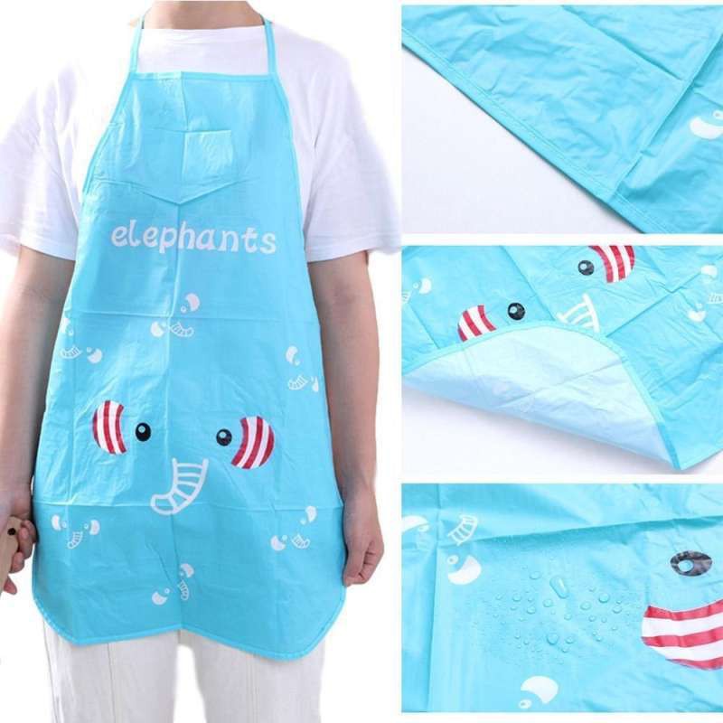 CELEMEK DAPUR MASAK WATERPROOF ANTI AIR KARAKTER KOREA STYLE