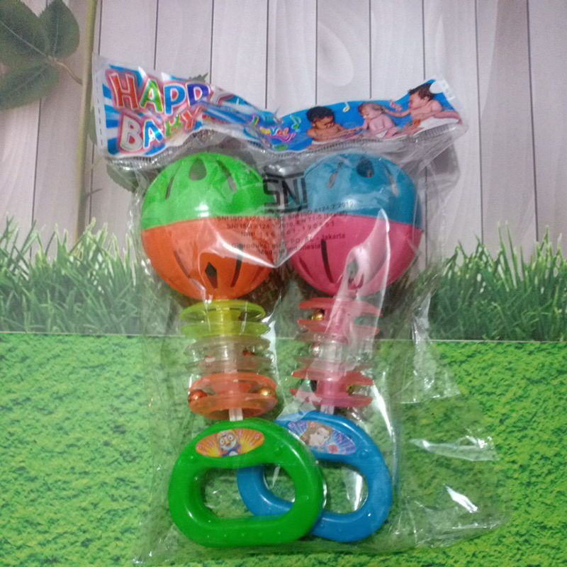 Mainan Bayi Krincingan KR06 Isi 2 Pcs - Edukasi Bell Music-Mainan anak