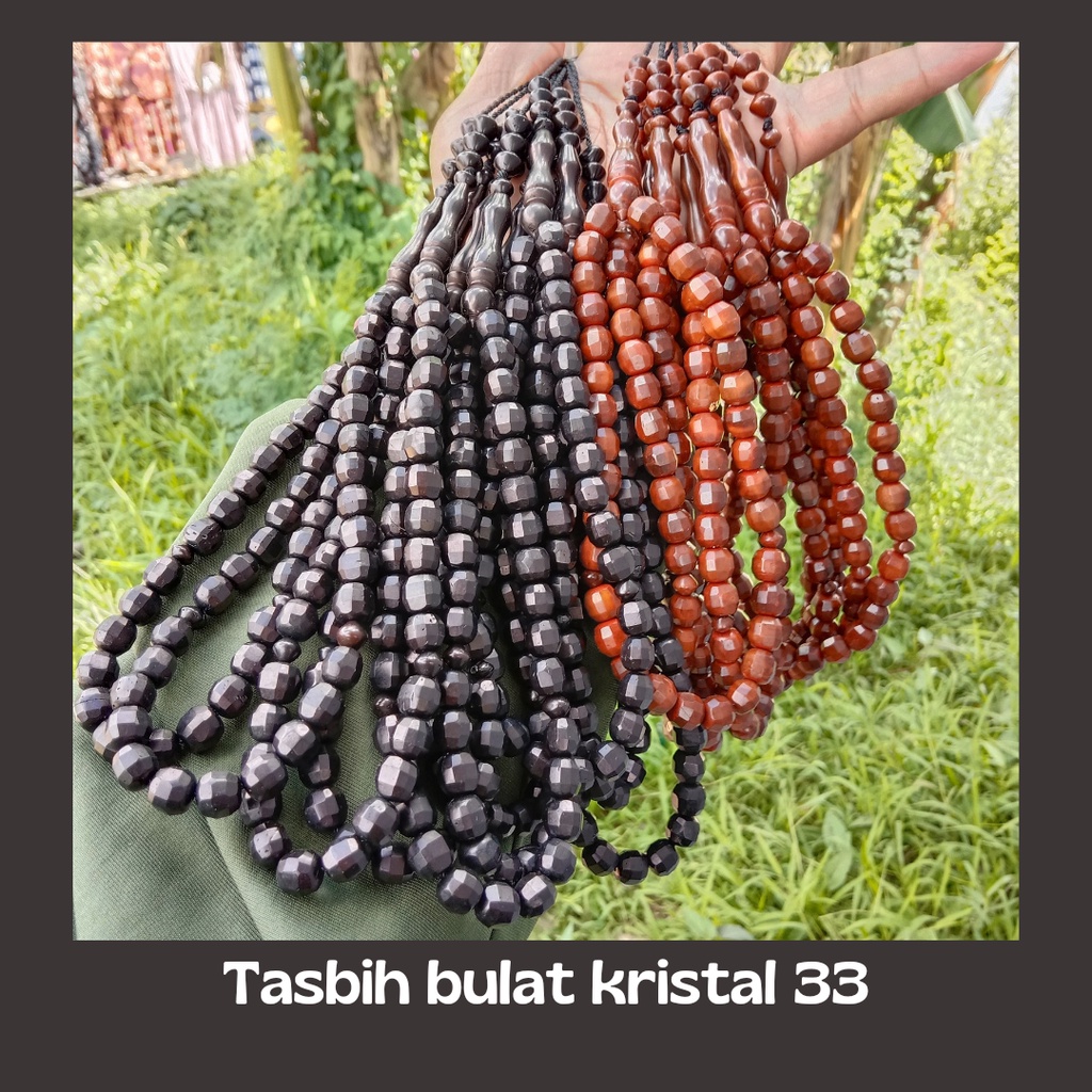 Tasbih kayu Kaokah Kokka Kaukah kokkah koka asli Original model bulat kristal 33