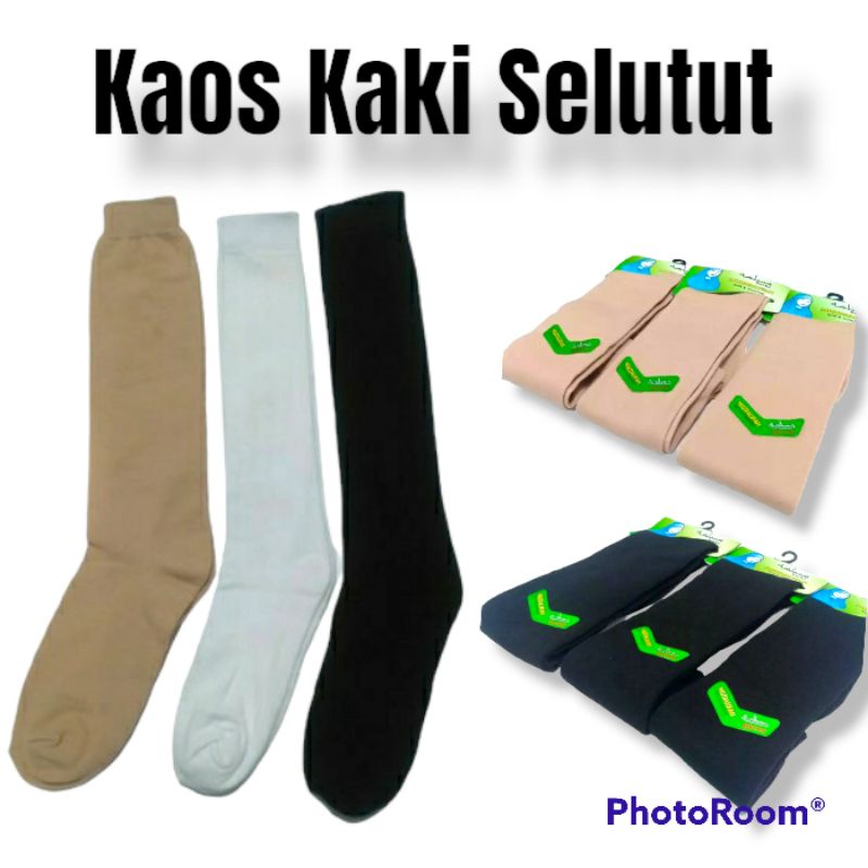 Kaos Kaki Panjang Hitam Polos Bahan Nilon,Katun Spandek Strech Termurah