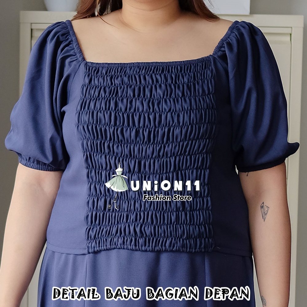 UNION11 - STELAN WANITA JUMBO / STELAN BIG SIZE XXXL WANITA / SETELAN JUMBO WANITA LD 120 / SETELAN ROK JUMBO WANITA ISAYA