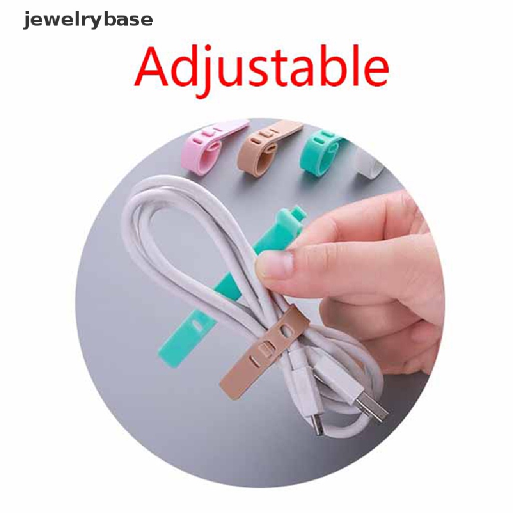 (jewelrybase) 4pcs Penggulung Kabel Bahan Silikon