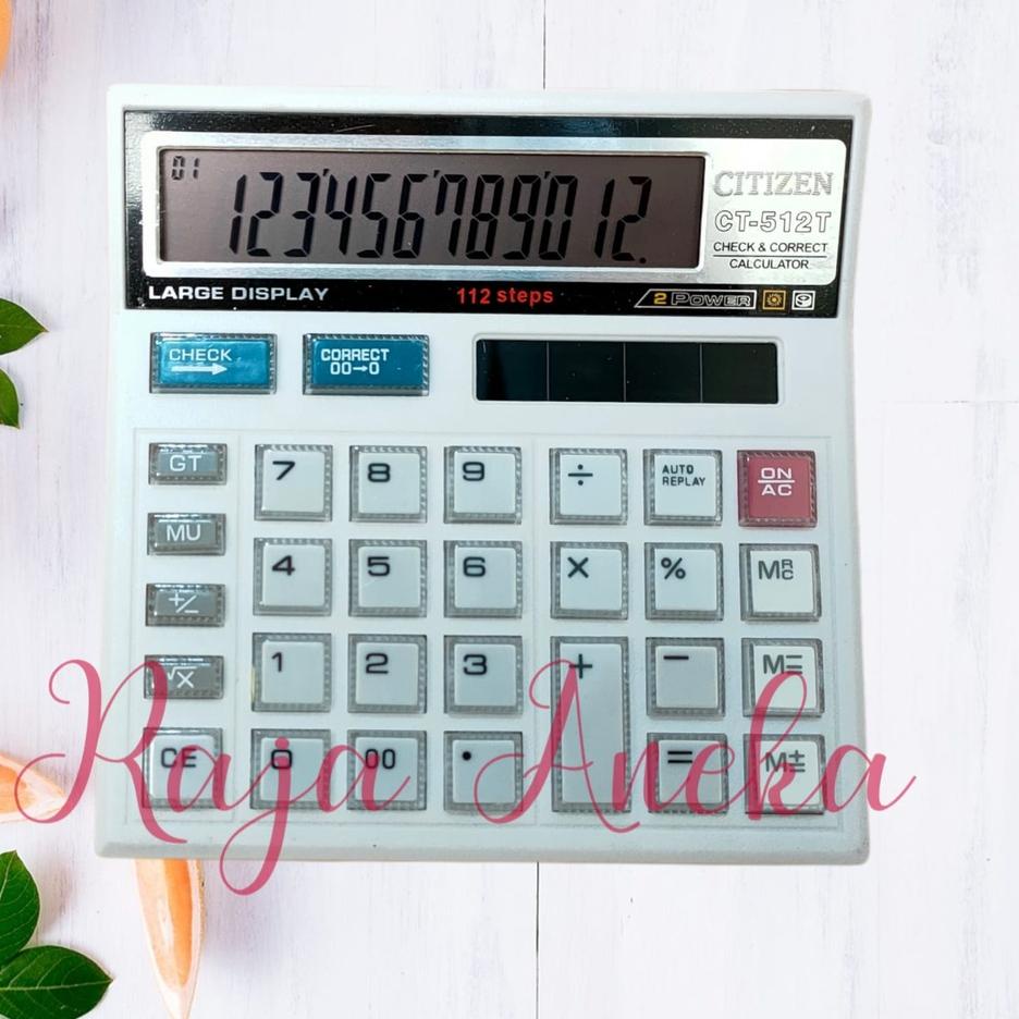 

Special - KALKULATOR CITIZEN / CITIPLUS KRAMIK 512T 12 Digit PUTIH ELEGANT 512