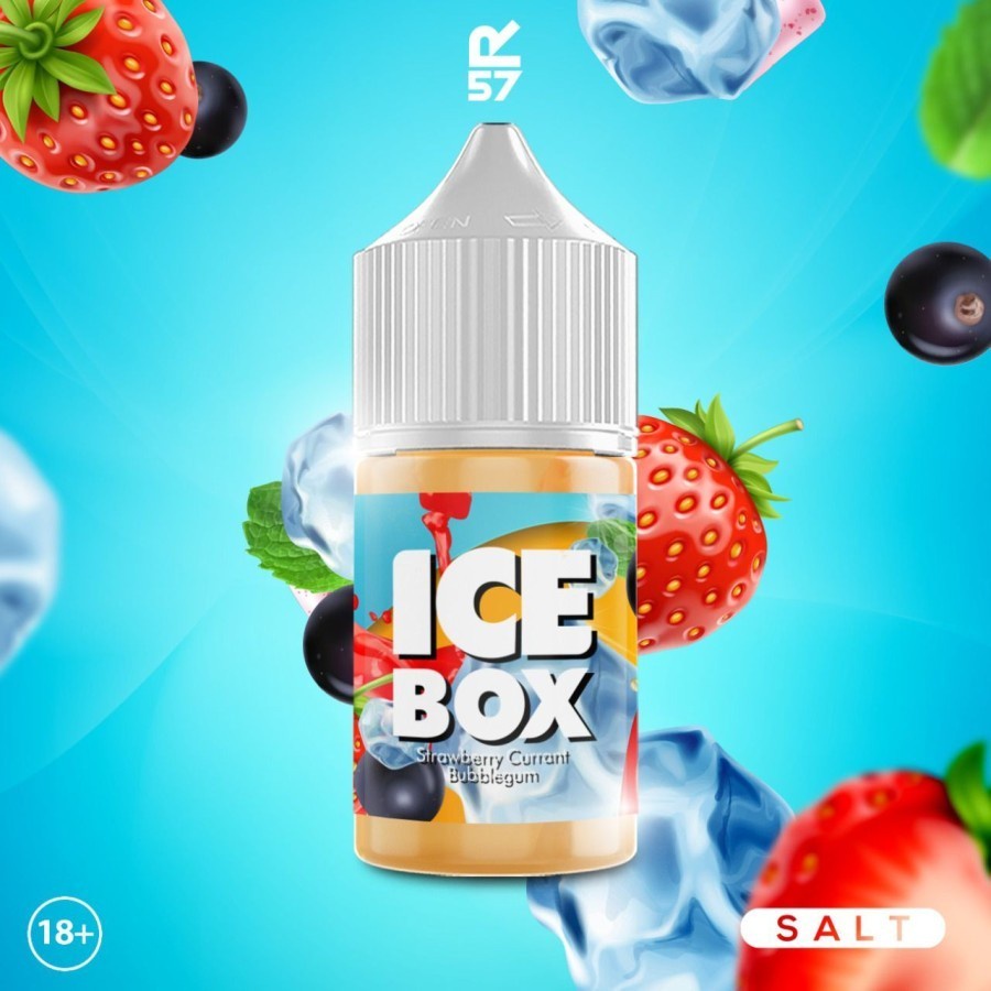 R57 Ice Box V2 Strawberry Currant Bubblegum Salt Nic 30ML Authentic