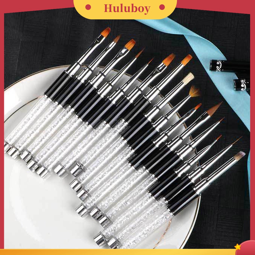 Huluboy Huluboy♡ Brush Pen Nail Art Bahan Nilon Ultra Tipis Untuk Manicure