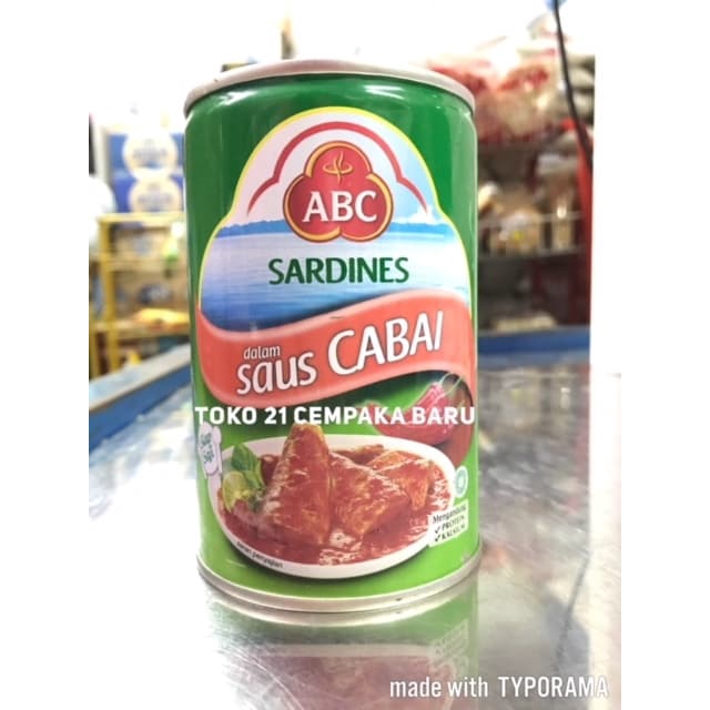 

ABC Sardines Saus Cabai 425 gram | Sarden Saos Cabe Ikan Kaleng 425g