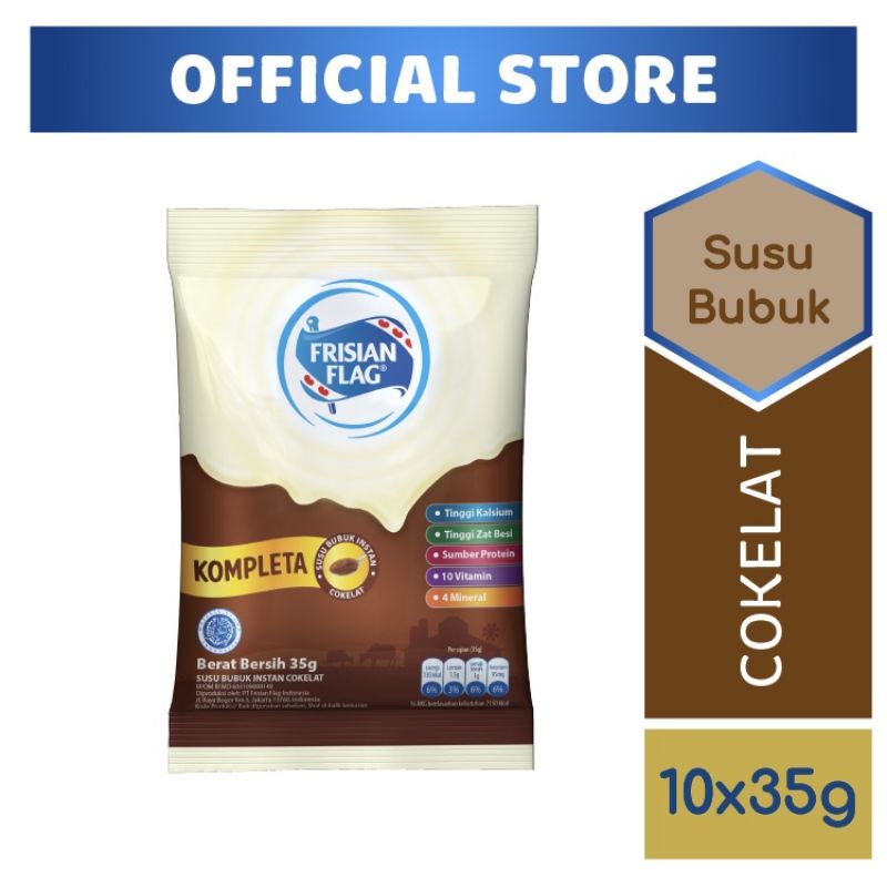 Susu Bubuk Frisian Flag KOMPLETA Vanila &amp; Coklat (Renteng 10's)