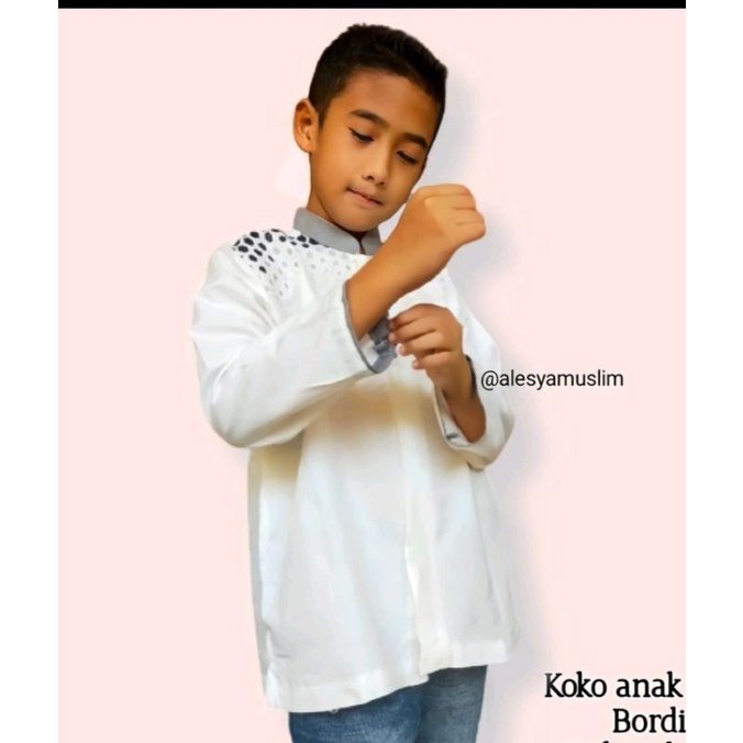 BAJU KOKO ANAK TANGGUNG TANGAN PANJANG DORDIER 01