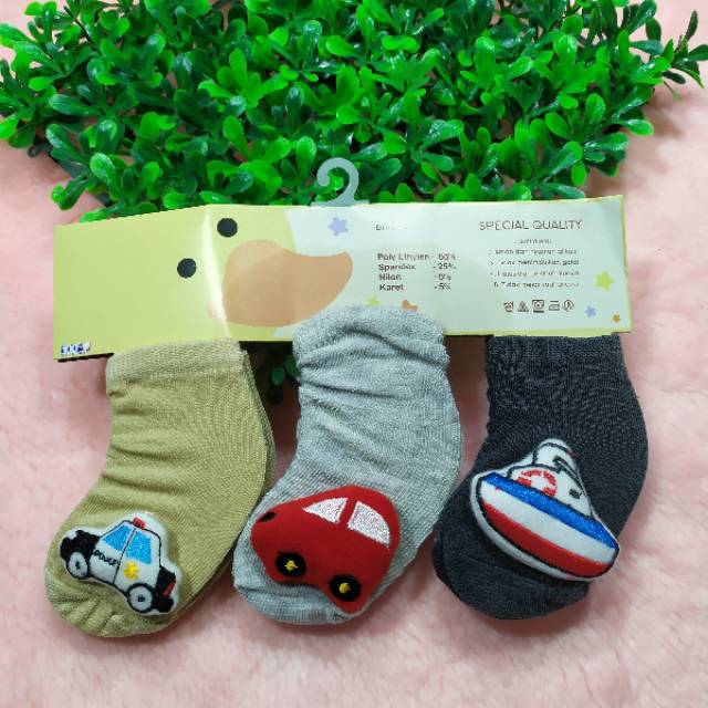 Kaus Kaki bayi Laki laki Boneka Size 0-5bulan