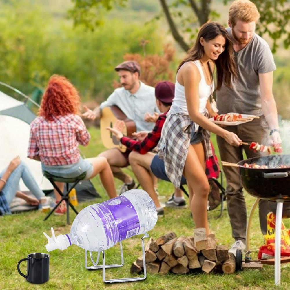 [Elegan] 5l Botol Air Berdiri Kantor Rumah Digunakan Portabel Spigot Outdoor Camping Water Bucket Rack