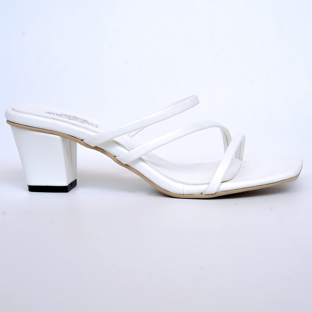 morningbell - sandal hak kotak silang 3 / sandal wanita hak kotak 5cm