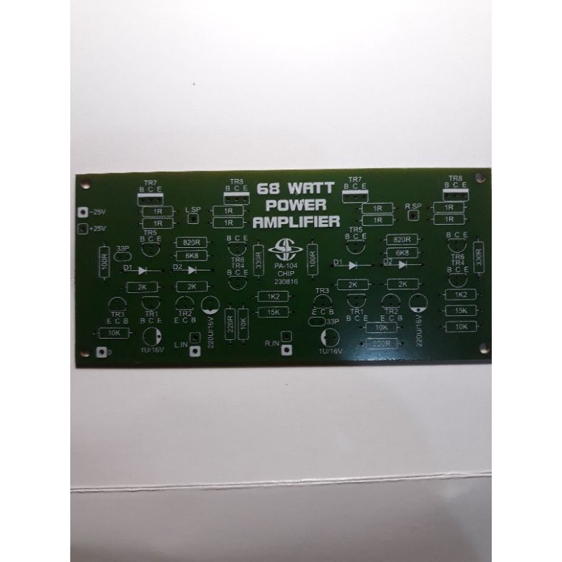 PCB 68 watt power Amplifier stereo 104