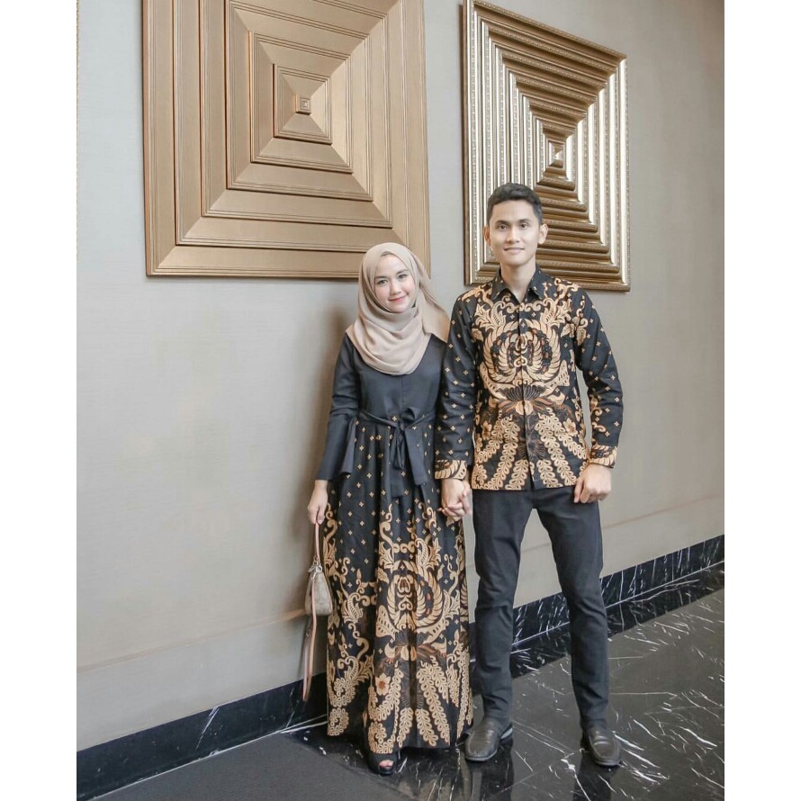 Zola_Batik Batik Couple Kemeja Panjang Rizky Nazar Black Series