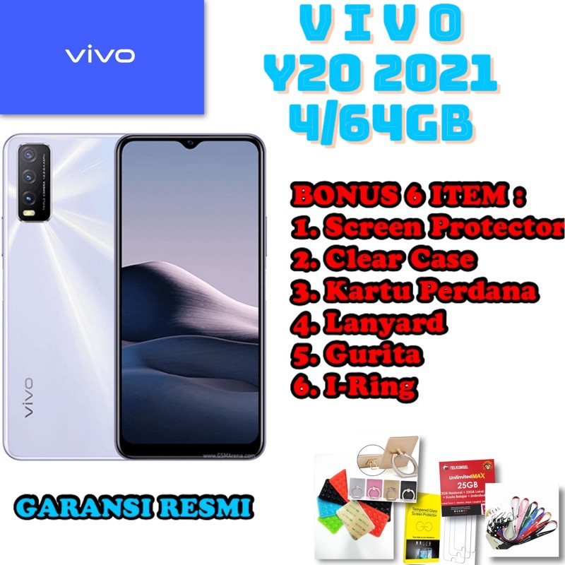 VIVO Y20 2021 [4/64] TERBARU GARANSI RESMI 100% ORI
