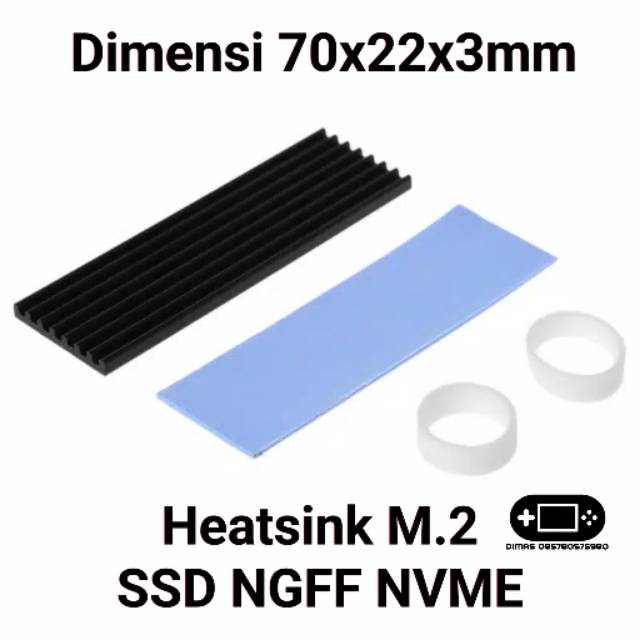 Heatsink M.2 SSD NGFF NVME Laptop Notebook PC M2 Plus Thermal Pad