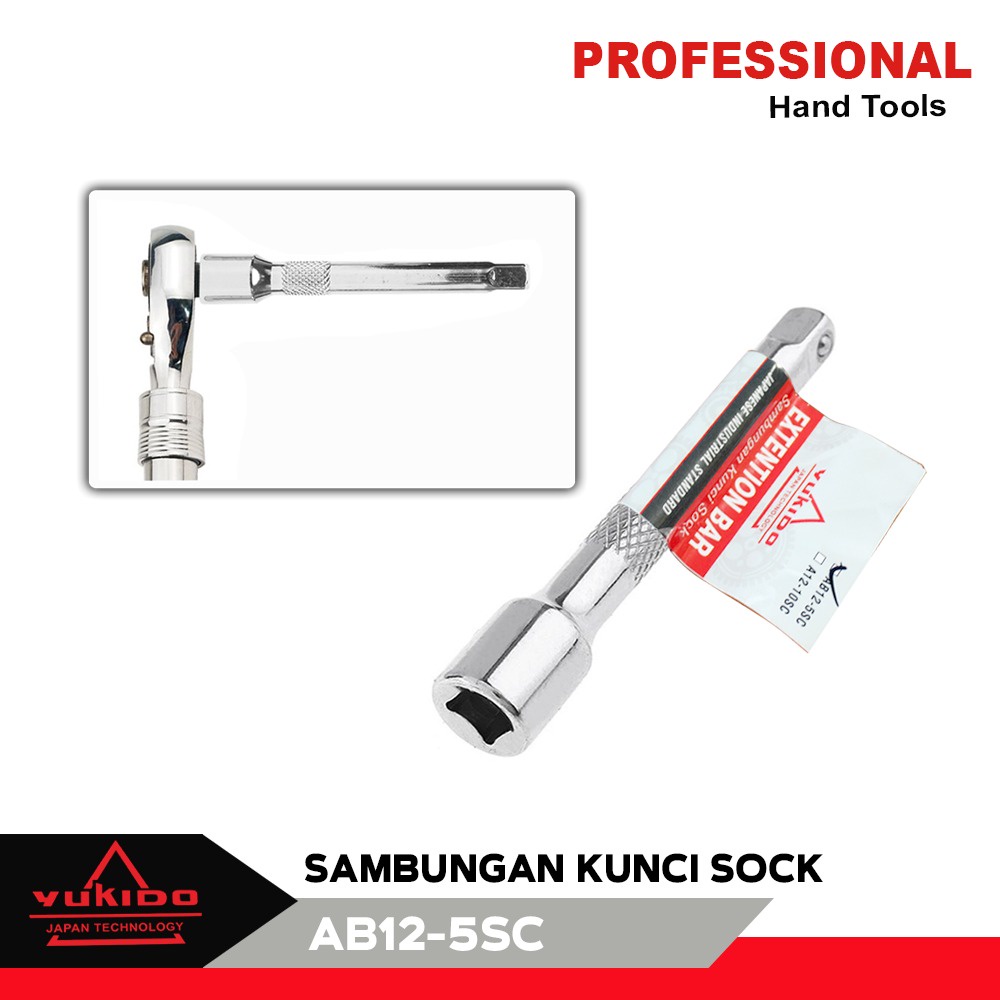 YUKIDO Extension Bar Sok Sock 5 Inch 1/2 DR - Sambungan Kunci Shock