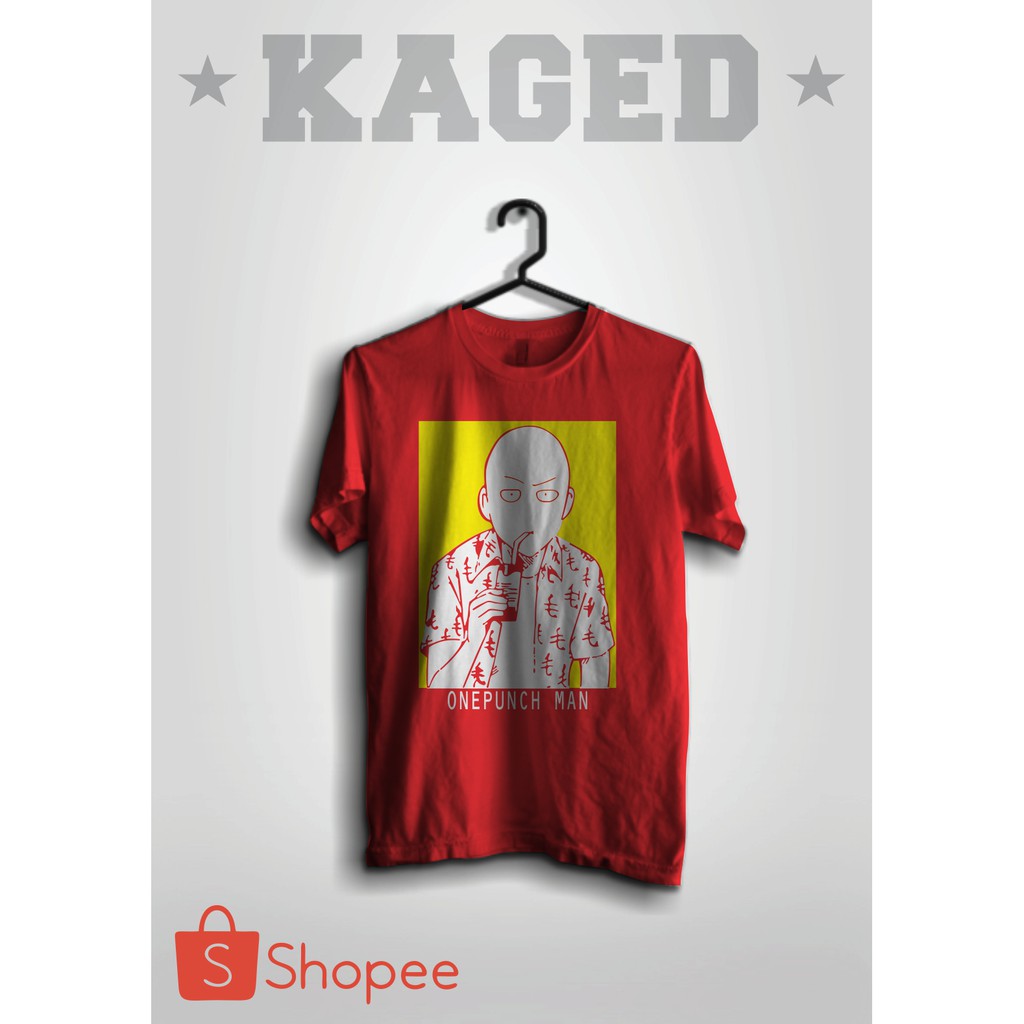 KAOS ONEPUNCH MAN KAOS ANIME KAOS LUCU KAOS FILM JAPAN KAOS KOMIK JAPAN KAOS KOMIK #WARNAMERAH