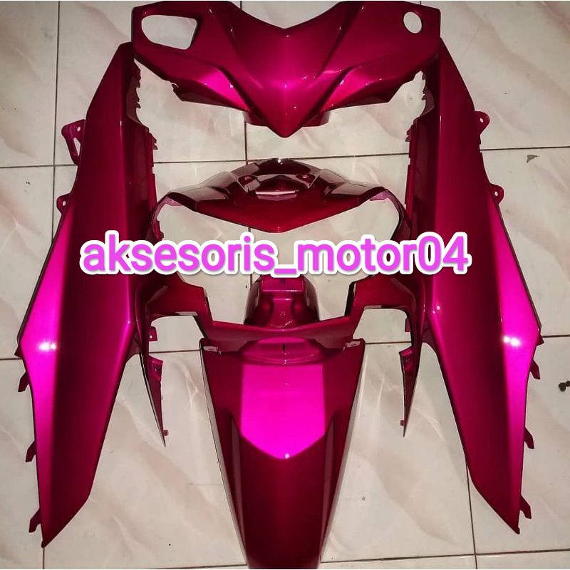 Cover Body Full Halus Beat Fi 2013 - 2014 Merah Doff Hitam Doff stater kasar