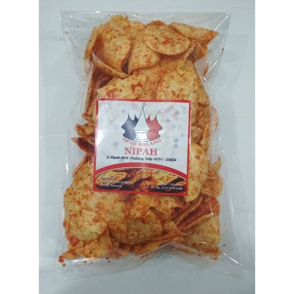 

Kerupuk Opak Balado Pedas Kering Nipah Khas Padang