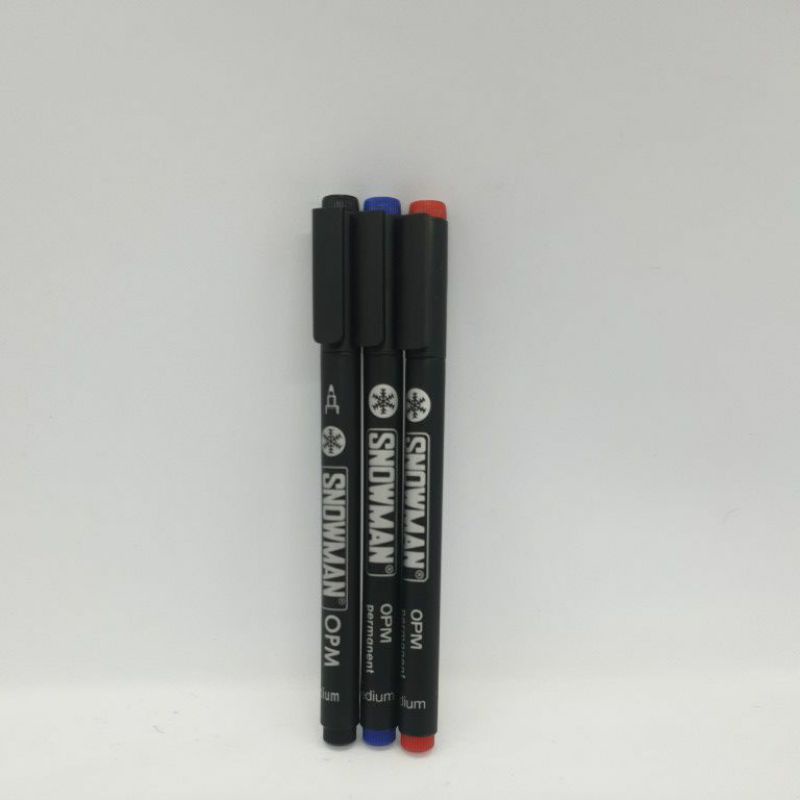 

spidol OPM snowman hitam , biru , merah