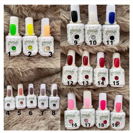 GELISH GEL POLISH 15ml COLOR GEL / kutek gel gelish uv led lamp top coat base coat