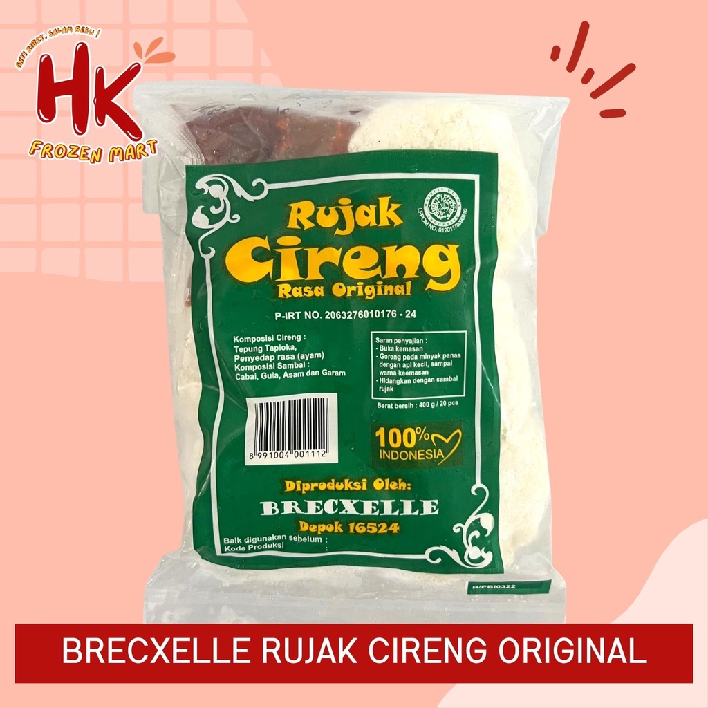 

Brecxelle Rujak Cireng Original / TERLARIS / piscok lumeria cokelat / HK Frozen Mart