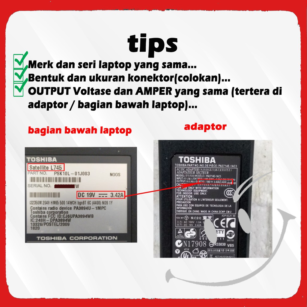 Charger Laptop Toshiba Original L745 Satellite C640 L645