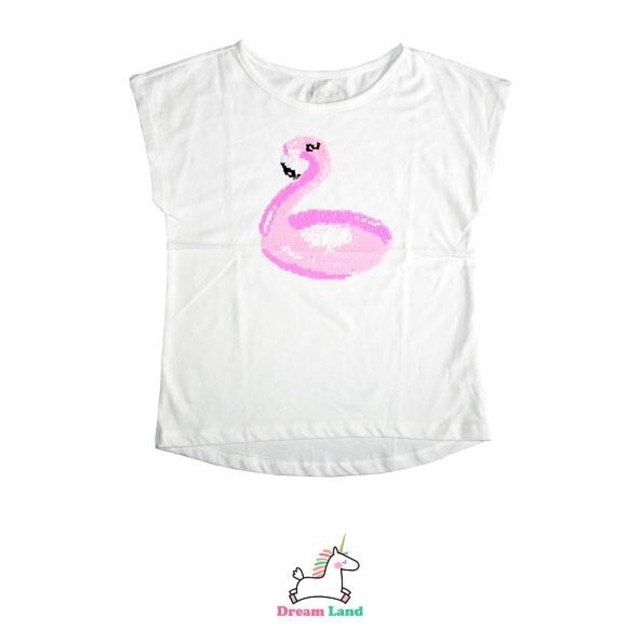 BAJU ANAK FLIP SEQUIN FLAMINGO / CHILDREN TOP FLIP SEQUIN FLAMINGO FLOATIES