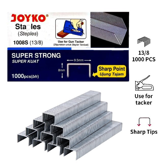 

Isi Staples Tembak 13/8 Joyko Cocok Untuk Pengerjaan Jok Motor Mobil Sofa - Refill Gun Tacker Joyko