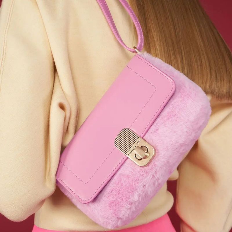4.4 SALE | CK Enya Front Flap Turn-Lock Shoulder Bag