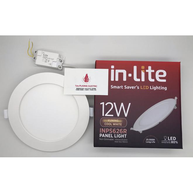 Jual DOWNLIGHT PANEL LED 12W 12 W 12WATT 12 WATT INLITE INLITE PUTIH