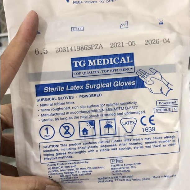 TG Medical Sterile Glove uk 7.5 / sarung tangan steril Tg Medical