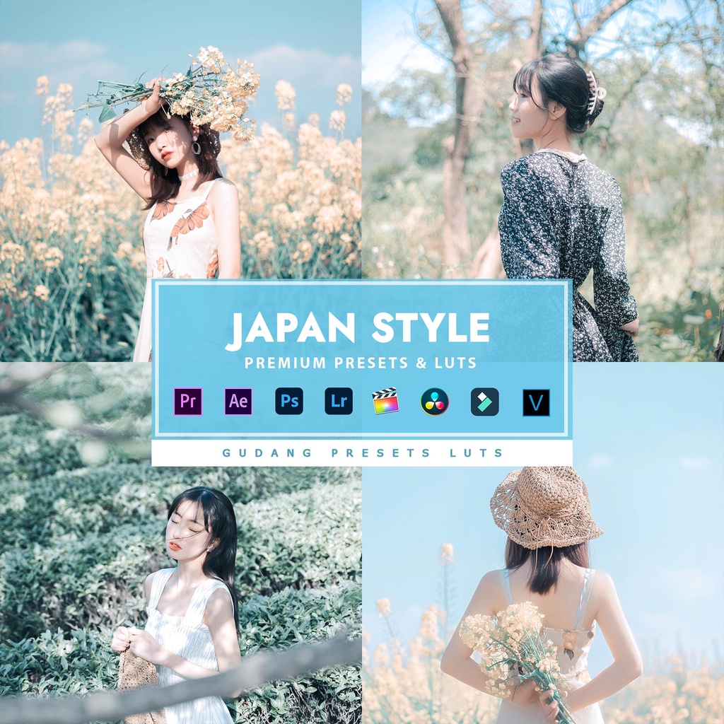 [BISA VN] Japan Style - Premium Preset Lightroom LUTs VN Android IOS & PC Premiere Pro Davinci