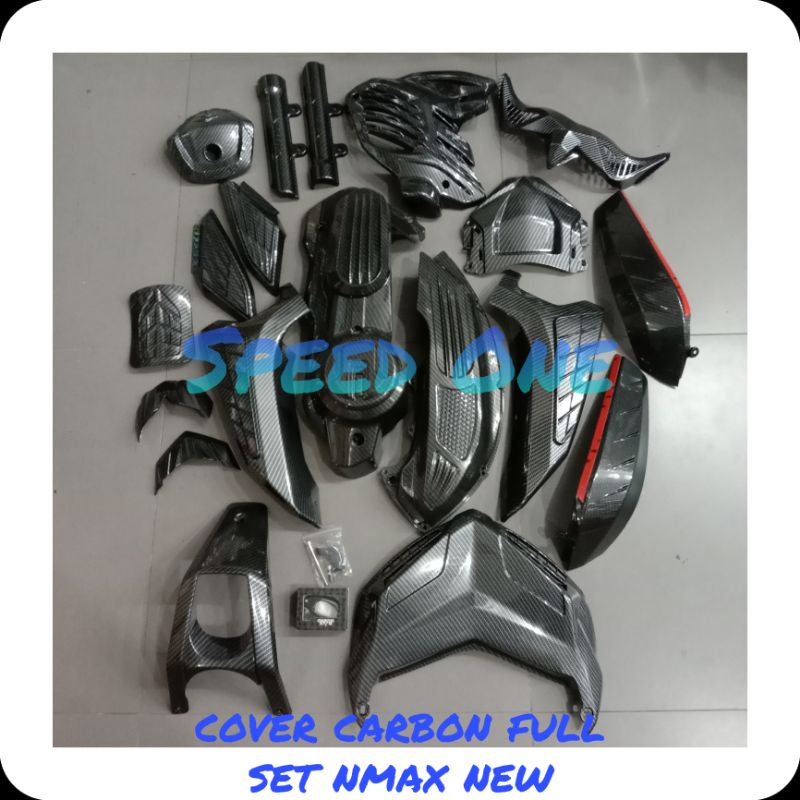 cover body nmax new full paket carbon bahan plastik mhr