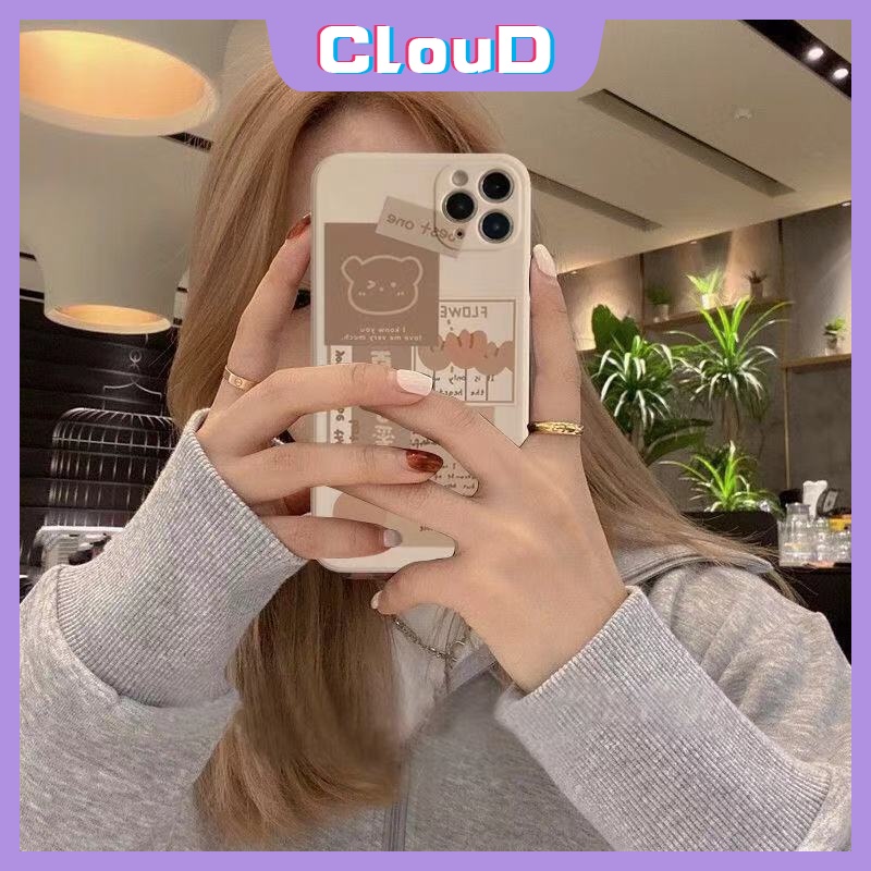 Casing Samsung A11 A13 A12 A31 A03S A21S A03 A53 A71 A51 A20S A50 A30S A33 A50S A10S A70 A32 A52S A22 M22 M32 Motif Beruang Putih