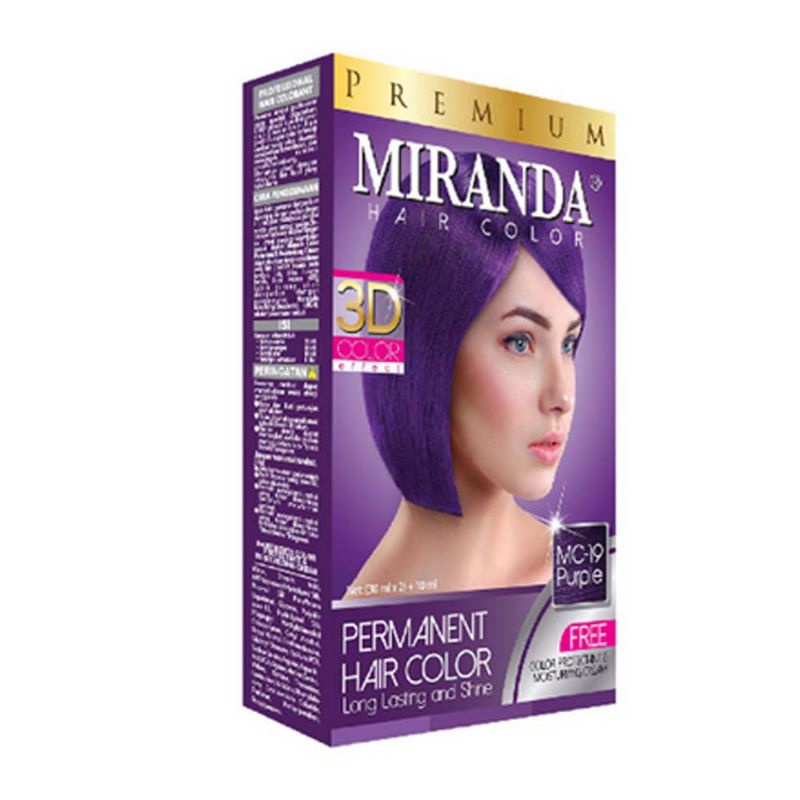 Cat pewarna rambut Miranda Hair Color permanent MC 19 Purple  NEW