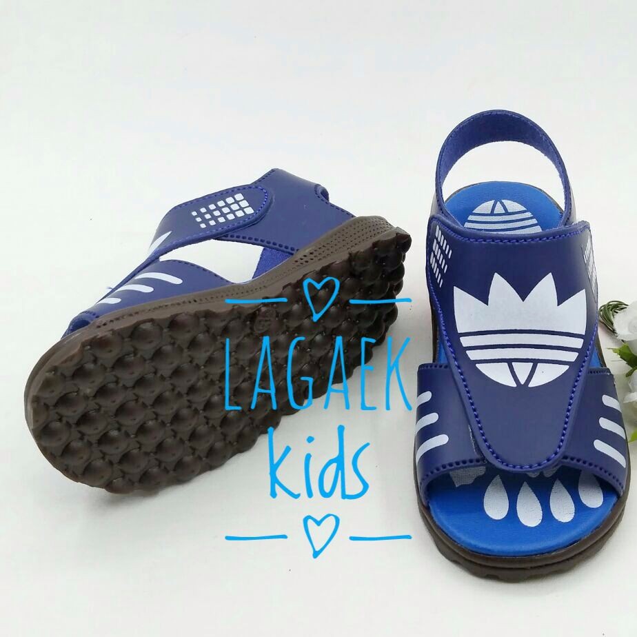 Sendal Anak Laki Laki Usia 8 Bulan 1 Tahun Karet NAVY - Sepatu Sandal Gunung Anak Cowok AntiLicin Size 22 - 24 Alas Karet