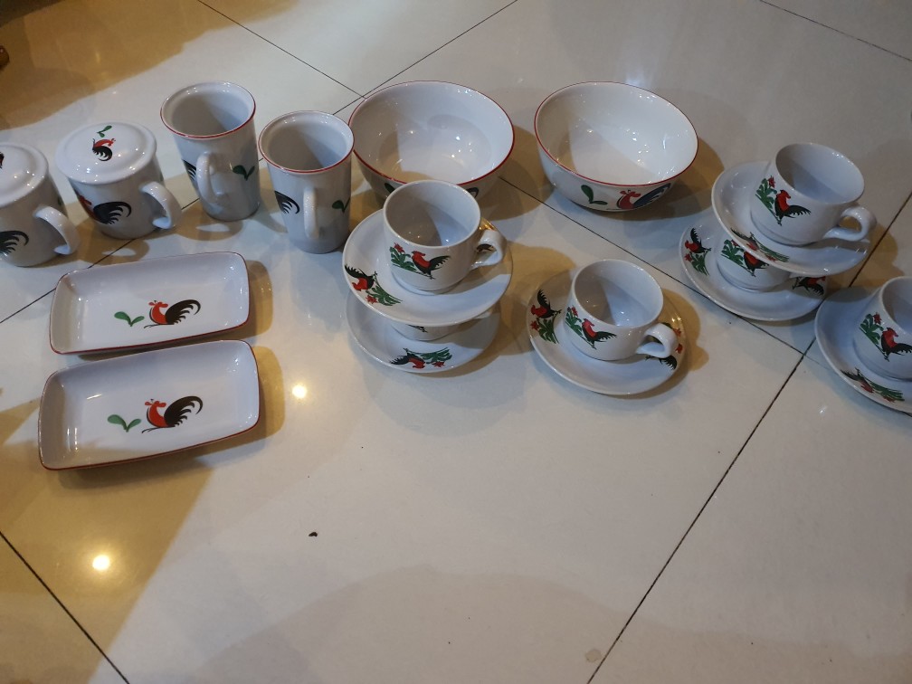 Tea Cup Ayam Jago (1 Set Isi 6 Pcs)
