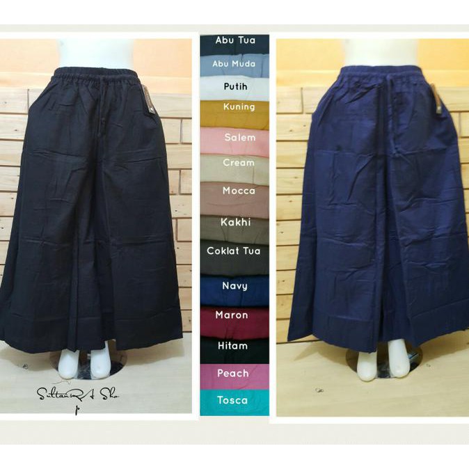 DISKON Kulot Katun Rami Polos Super Jumbo / Kulot Linen Super Jumbo XXXXL