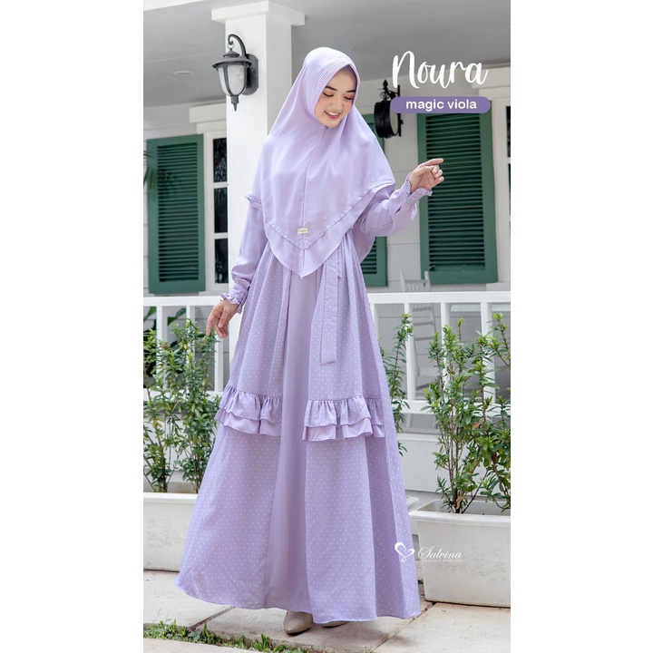 SALVINA// Gamis Non Set. Gamis Noura - Salvina Hijab (Ready Stok)
