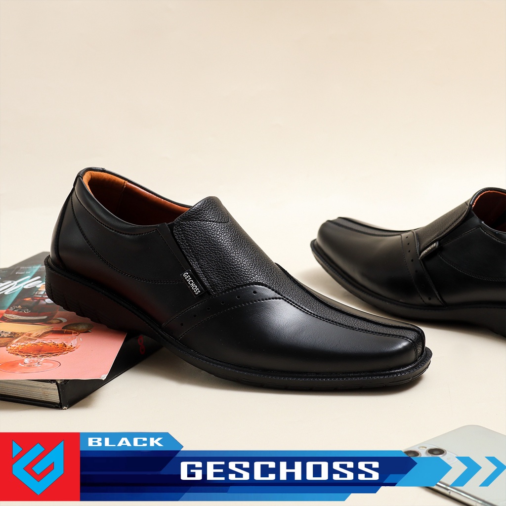 BIG SIZE 39-45 Sepatu Pantofel Pria Pantofel Hitam Pria Sepatu Pantopel Fantofel Kulit Kerja Formal 