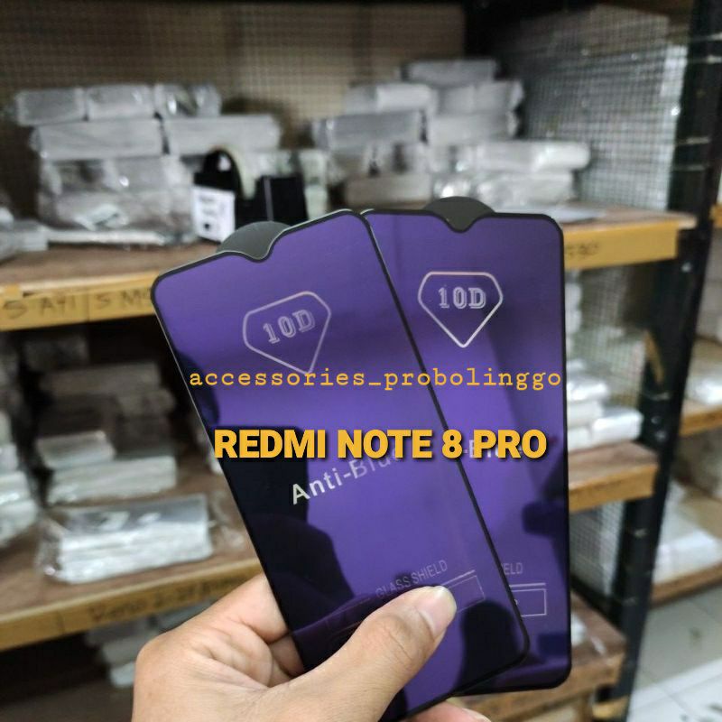 TEMPERED GLASS ANTI RADIASI / TG ANTI BLUE LIGHT FOR REDMI NOTE 8 8 PRO